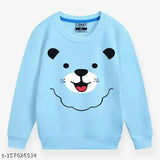 Cotton blend, round neck, tiger design sweatshirt for kids - stylish and cute fashion junky find