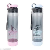 Aqua Fit 900ML water bottle, pack of 2 in pink and blue, gym-friendly fitness sports bottle