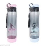 Aqua Fit 900ML water bottle, pack of 2 in pink and blue, gym-friendly fitness sports bottle