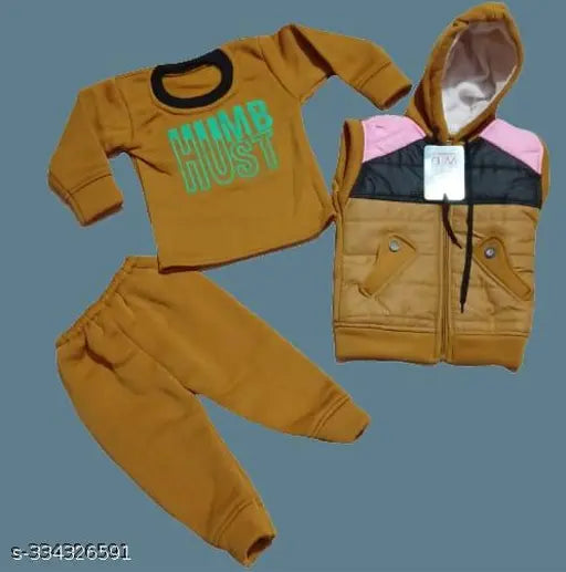 Multicolor printed wool sweatshirt pyjama for Baby Boys & Girls, festive party theme with long sleeves