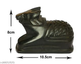 Nandi Black Marble 5cm small Indian handicraft Pooja showpiece, black marble Nandi idol for home or office
