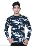 Men's military t-shirt in full sleeves, 100% Lycra fabric, printed pattern, perfect for sports & adventure, made in India (long sleeve Lycra men's military T-shirt)