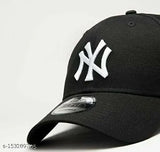 Modern NY cotton cap for unisex, adjustable baseball design, trending in solid color from India