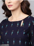 Rayon printed kurta plazzo set, three-quarter sleeves, Indian fashion for women on display
