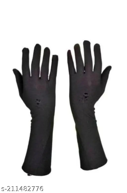 Cotton canvas Under Hijab Cap with 2 hand gloves, brand logo pattern, onesize combo pack of 3, Muslim women head wrap from India