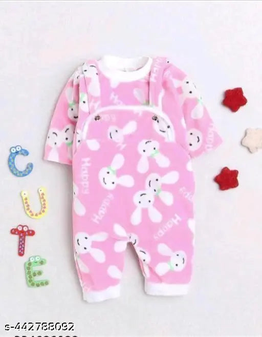 Pretty wool winter dress set (3pcs) for baby boys and girls, comfortable fit with printed net pattern, suitable for winter season, made in India
