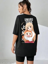 Trendy women's oversize cotton tees, printed with bold designs, available in sizes S-XXL