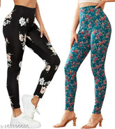 Multicolor print lycra jeggings & leggings set for women's activewear, new all collection - India