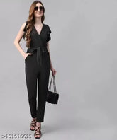 Solid lycra sleeveless women's jumpsuit, size M-XL, made in India