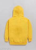 Yellow cotton Lazy Shark girls hoodie with bunny and typography print, long sleeves, pocket on chest, size 2-3 years