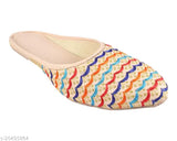 Colorful Rajasthani Mojari Juttis - embellished slip-on flats for women and girls, handcrafted in India