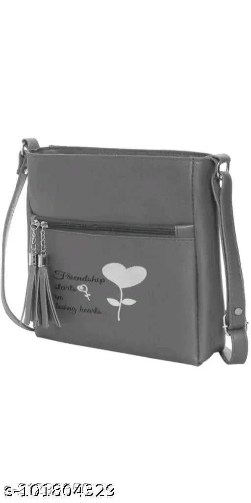 PU sling bags, solid net, two compartments, free size, made in India