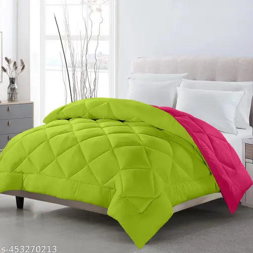 Extra soft, 220 GSM Reversible Microfiber Comforter (60x90 inches), peached fabric, suitable for all weather, single bed