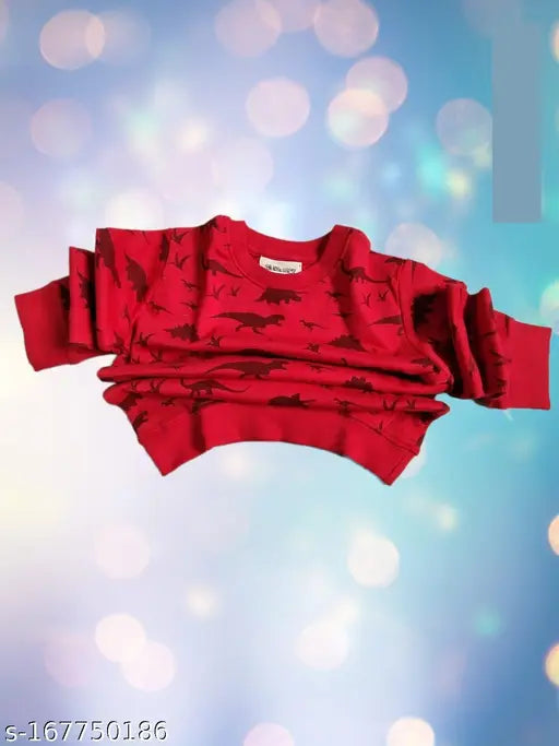 Woolen Wonder Star sweatshirt for kids (3-4yrs to 6-7yrs), printed net design on cotton velvet, Indian winter essential