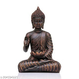 Meditating Buddha Head Resin Statue, 10cm x 11cm, Indian handcrafted home decor, symbolizing peace & good luck