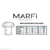 Premium quality cotton blend t-shirt, short sleeves, printed net design, Marfi Men's R-Neck