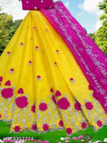Embroidered kids net lehenga-choli in beautiful color, semi-stitched satin blouse for 12-16 years