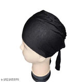 Cotton Muslim women's hijab cap set, solid pattern, pack of 2 from India