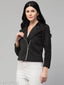 Solid nylon women's zipper jacket - long sleeves, stylish design for fashion-forward S, M, L, XL sizes