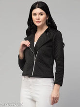 Solid nylon women's zipper jacket - long sleeves, stylish design for fashion-forward S, M, L, XL sizes