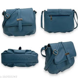 Stylish PU sling bag for women's and girls, self-design pattern, 3 compartments, free size. Compact, versatile for work, travel, or party, ideal gift choice. India origin