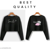 Comfy cotton tunics for women, printed, long sleeves, full coverage, biowash fabric - modern western style from India