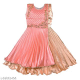 Silver craft grey net knee-length dress for little ones, flowing skirt, perfect for special occasions