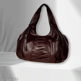 Brown PU hand massenger bag, free size for everyday essentials