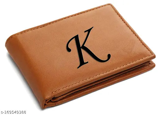 Printed PU Alphabetic Wallet, free size (22cm x 12cm), vibrant design for everyday essentials