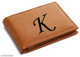 Printed PU Alphabetic Wallet, free size (22cm x 12cm), vibrant design for everyday essentials