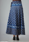 Jaipuri print cotton wrap skirt, printed net, vibrant Indian fashion accessory