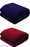 Red & Blue lightweight fleece blanket combo for single bed, ideal for all seasons. Soft, plush, and multi-purpose