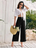 Cotton blend solid fit trousers for women - sizes 26, 28, 30, 32, 34, 36 (made in India)