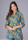 Pure cotton top & pyjama set, printed night suit loungewear for women, perfect for Indian weather