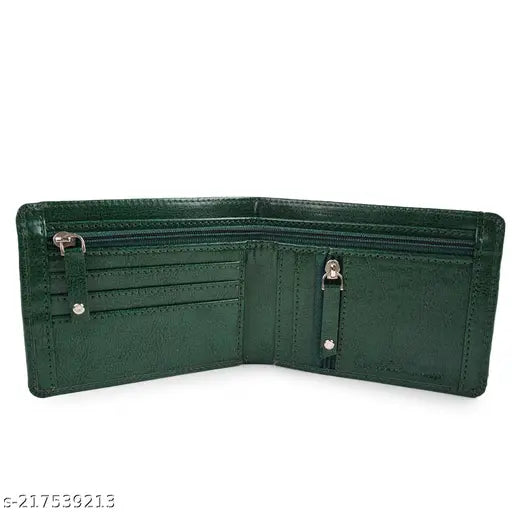 Leather pocket money card wallet, solid design with 2 compartments for men and women, classic durability for everyday use