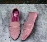 Pink Canvas Ballerinas by Zara2: Comfortable, Embellished Flat Shoes for Women & Girls, Great for Indian, Western, and Office Wear