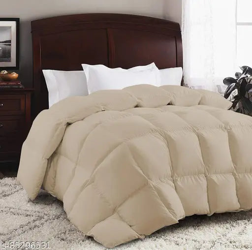 Blush microfiber ultra-soft queen comforter, hypoallergenic and luxurious, high quality finish, made in India