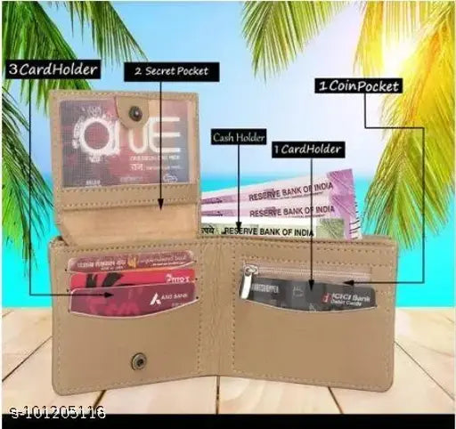 Synthetic striped wallet, free size, exclusive artificial leather, durably lined for everyday essentials. Waltwood wallet, made in India