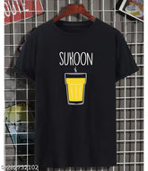 Black cotton Chai Sukoon typography men's & women's tee, perfect for tea lovers