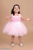 Pink embellished net frock, sleeveless, 12-18 months, partywear, India origin
