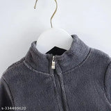 Polyester blend, solid-colored baby cardigan for 6-12 months, soft and vibrant knit