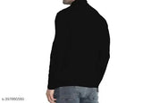 Classy, graceful men's cotton-blend long sleeve high neck T-shirt. Soft, breathable fabric, perfect fit and high stretch. Round collar, premium casual design for cold weather layering