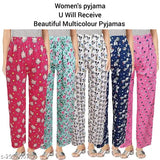 Maxi length, printed women's pyjama set in assorted multicolors. Soft cotton blend for summer nights