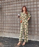 Designer women's printed viscose rayon shirt with palazzo (M-XXXL), colorful Indian print on display