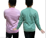 Stylish cotton winter fleece 2-pocket sweatshirts for girls, printed design, long sleeves