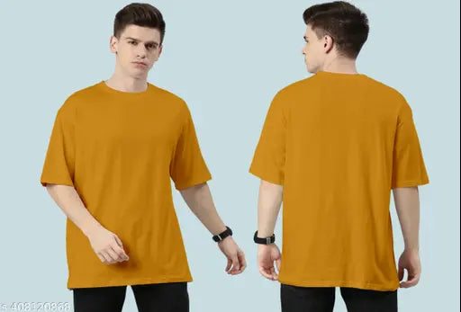 Mens oversized combo pack cotton tshirts, half sleeve round neck, printed, baggy, casual wear