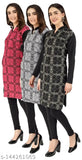 Multicolor woolen kurtas set, three-piece combo offer by Christy's Collection - cozy, printed long-sleeve womenswear from India