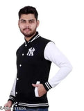 Stylish wool jacket for boys/men (10-16 years), solid design in long sleeves, made in India
