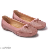Synthetic leather, embellished VLANCO bellies for women & girls - stylish lasercut engraved slip-on ballerinas, comfortable for casual and office wear