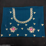 Georgette embroidered party saree with matching blouse, Indian-origin Zari embellishments